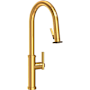 Newport Brass Seager 1.8 GPM Single Hole Pull Down Kitchen Faucet with Single Lever Handle Aged Brass