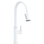 Newport Brass Seager 1.8 GPM Single Hole Pull Down Kitchen Faucet with Single Lever Handle Matte White