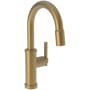 Newport Brass Seager 1.8 GPM Single Hole Pull Down Bar / Prep Faucet Satin Bronze - PVD