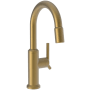 Newport Brass Jeter 1.8 GPM Single Hole Pull Down Bar / Prep Faucet Satin Bronze - PVD