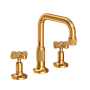 Newport Brass Clemens 1.2 GPM Widespread Bathroom Faucet with Pop-Up Drain Assembly Aged Brass