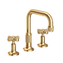 Newport Brass Clemens 1.2 GPM Widespread Bathroom Faucet with Pop-Up Drain Assembly Polished Brass Uncoated (Living)