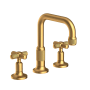 Newport Brass Clemens 1.2 GPM Widespread Bathroom Faucet with Pop-Up Drain Assembly Satin Bronze (PVD)