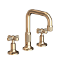 Newport Brass Clemens 1.2 GPM Widespread Bathroom Faucet with Pop-Up Drain Assembly French Gold (PVD)