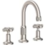 Newport Brass Clemens 1.2 GPM Widespread Bathroom Faucet with Pop-Up Drain Assembly Satin Nickel (PVD)