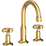 Newport Brass Clemens 1.2 GPM Widespread Bathroom Faucet with Pop-Up Drain Assembly Polished Gold (PVD)