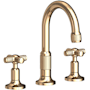 Newport Brass Clemens 1.2 GPM Widespread Bathroom Faucet with Pop-Up Drain Assembly French Gold (PVD)