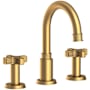 Newport Brass Griffey 1.2 GPM Widespread Bathroom Faucet with Pop-Up Drain Assembly Satin Bronze (PVD)