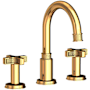 Newport Brass Griffey 1.2 GPM Widespread Bathroom Faucet with Pop-Up Drain Assembly Polished Gold (PVD)