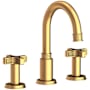 Newport Brass Griffey 1.2 GPM Widespread Bathroom Faucet with Pop-Up Drain Assembly Satin Gold (PVD)
