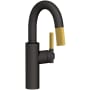 Newport Brass Muncy 1.8 GPM Single Hole Pull Down Bar / Prep Faucet Flat Black / Satin Brass (PVD)