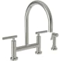 Newport Brass Muncy 1.8 GPM Widespread Bridge Kitchen Faucet - Includes Side Spray Polished Nickel