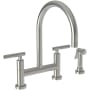 Newport Brass Muncy 1.8 GPM Widespread Bridge Kitchen Faucet - Includes Side Spray Satin Nickel - PVD