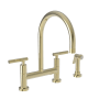 Newport Brass Muncy 1.8 GPM Widespread Bridge Kitchen Faucet - Includes Side Spray French Gold (PVD)