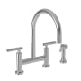 Newport Brass Muncy 1.8 GPM Widespread Bridge Kitchen Faucet - Includes Side Spray Polished Chrome