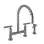 Newport Brass Muncy 1.8 GPM Widespread Bridge Kitchen Faucet - Includes Side Spray Midnight Chrome