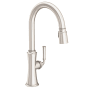 Newport Brass Stripling 1.8 GPM Single Hole Pull Down Kitchen Faucet Satin Nickel