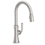 Newport Brass Stripling 1.8 GPM Single Hole Pull Down Kitchen Faucet Stainless Steel