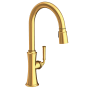 Newport Brass Stripling 1.8 GPM Single Hole Pull Down Kitchen Faucet Satin Gold (PVD)
