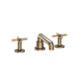 Newport Brass Tolmin 1.2 GPM Widespread Bathroom Faucet with Cross Handles and Angled Spout Antique Brass
