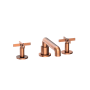 Newport Brass Tolmin 1.2 GPM Widespread Bathroom Faucet with Cross Handles and Angled Spout Antique Copper