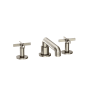 Newport Brass Tolmin 1.2 GPM Widespread Bathroom Faucet with Cross Handles and Angled Spout Antique Nickel