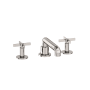 Newport Brass Tolmin 1.2 GPM Widespread Bathroom Faucet with Cross Handles and Angled Spout Polished Nickel (PVD)