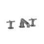 Newport Brass Tolmin 1.2 GPM Widespread Bathroom Faucet with Cross Handles and Angled Spout Midnight Chrome