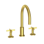 Newport Brass Tolmin 1.2 GPM Widespread Bathroom Faucet with Cross Handles Satin Brass (PVD)