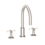Newport Brass Tolmin 1.2 GPM Widespread Bathroom Faucet with Cross Handles Satin Nickel (PVD)