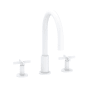 Newport Brass Tolmin 1.2 GPM Widespread Bathroom Faucet with Cross Handles Matte White