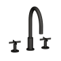 Newport Brass Tolmin 1.2 GPM Widespread Bathroom Faucet with Cross Handles Flat Black
