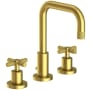 Newport Brass Muncy 1.2 GPM Widespread Bathroom Faucet with Pop-Up Drain Assembly Satin Brass (PVD)