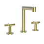 Newport Brass Tolmin 1.2 GPM Widespread Bathroom Faucet with Pop-Up Drain Assembly Satin Brass (PVD)