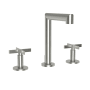 Newport Brass Tolmin 1.2 GPM Widespread Bathroom Faucet with Pop-Up Drain Assembly Satin Nickel (PVD)