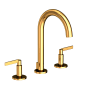 Newport Brass Tolmin 1.2 GPM Widespread Bathroom Faucet with Pop-Up Drain Assembly Polished Gold (PVD)