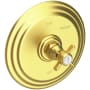 Newport Brass Fairfield Collection Single Handle Round Pressure Balanced Shower Trim Plate Only with Metal Cross Handle Satin Brass (PVD)