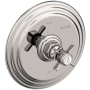 Newport Brass Fairfield Collection Single Handle Round Pressure Balanced Shower Trim Plate Only with Metal Cross Handle Polished Nickel