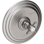 Newport Brass Fairfield Collection Single Handle Round Pressure Balanced Shower Trim Plate Only with Metal Cross Handle Stainless Steel (PVD)