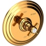 Newport Brass Fairfield Collection Single Handle Round Pressure Balanced Shower Trim Plate Only with Metal Cross Handle Polished Gold (PVD)