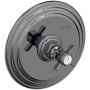 Newport Brass Fairfield Collection Single Handle Round Pressure Balanced Shower Trim Plate Only with Metal Cross Handle Midnight Chrome