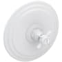 Newport Brass Fairfield Collection Single Handle Round Pressure Balanced Shower Trim Plate Only with Metal Cross Handle Matte White