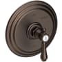 Newport Brass Chesterfield Collection Single Handle Round Pressure Balanced Shower Trim Plate Only with Metal Lever Handle English Bronze