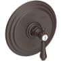 Newport Brass Chesterfield Collection Single Handle Round Pressure Balanced Shower Trim Plate Only with Metal Lever Handle Oil Rubbed Bronze