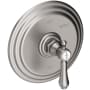 Newport Brass Chesterfield Collection Single Handle Round Pressure Balanced Shower Trim Plate Only with Metal Lever Handle Stainless Steel (PVD)