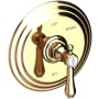 Newport Brass Chesterfield Collection Single Handle Round Pressure Balanced Shower Trim Plate Only with Metal Lever Handle French Gold (PVD)