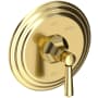 Newport Brass Metropole Collection Single Handle Round Pressure Balanced Shower Trim Plate Only with Metal Lever Handle Forever Brass (PVD)