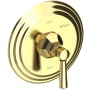 Newport Brass Metropole Collection Single Handle Round Pressure Balanced Shower Trim Plate Only with Metal Lever Handle Polished Brass Uncoated (Living)