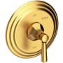 Newport Brass Metropole Collection Single Handle Round Pressure Balanced Shower Trim Plate Only with Metal Lever Handle Satin Gold (PVD)