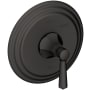 Newport Brass Metropole Collection Single Handle Round Pressure Balanced Shower Trim Plate Only with Metal Lever Handle Flat Black